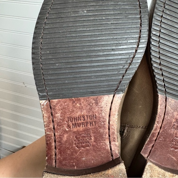 Johnston & Murphy Ankle Booties Chelsea Womens Size 7M Ankle Zip Brown Leather - Picture 9 of 10